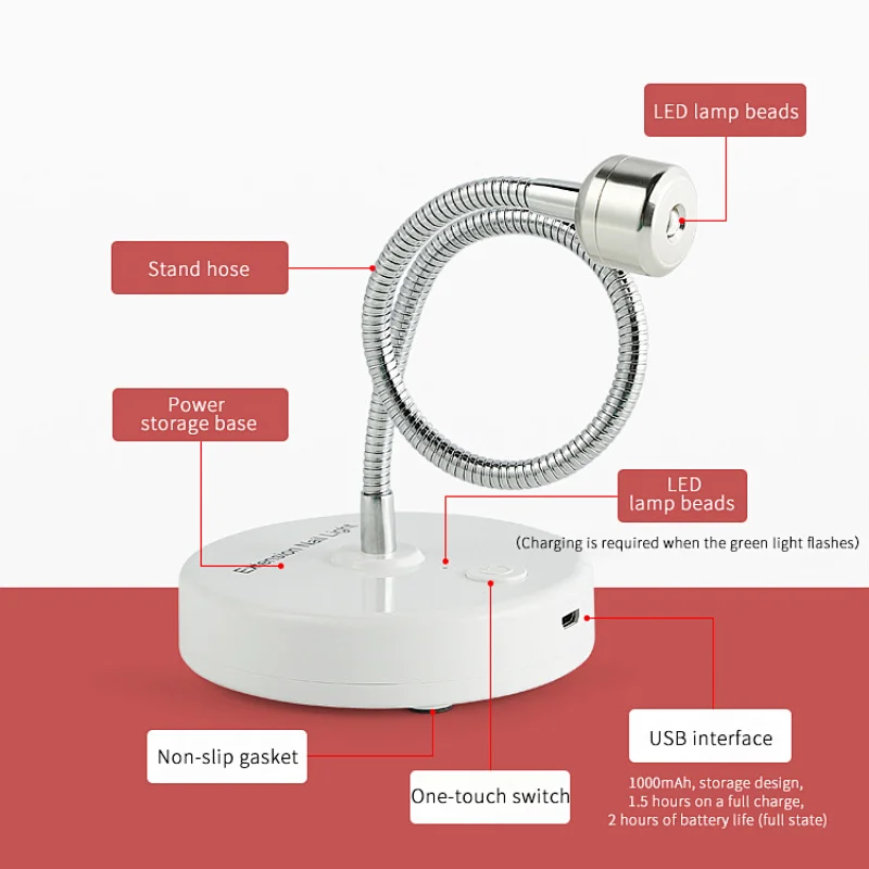 3W Mini Wireless Nail LED Lamp