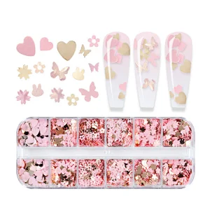 Butterfly Love Flower Rabbit Nail Sequins
