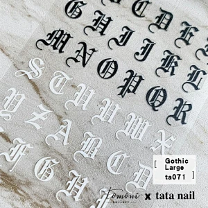 Gothic Letter Crocin Thin Tough Nail Stickers