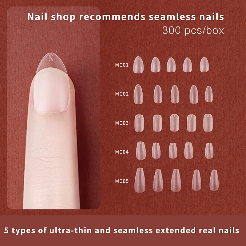 Short Frosted Nail Tips