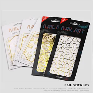 3D Lace Gilded Flower Nail Stickers