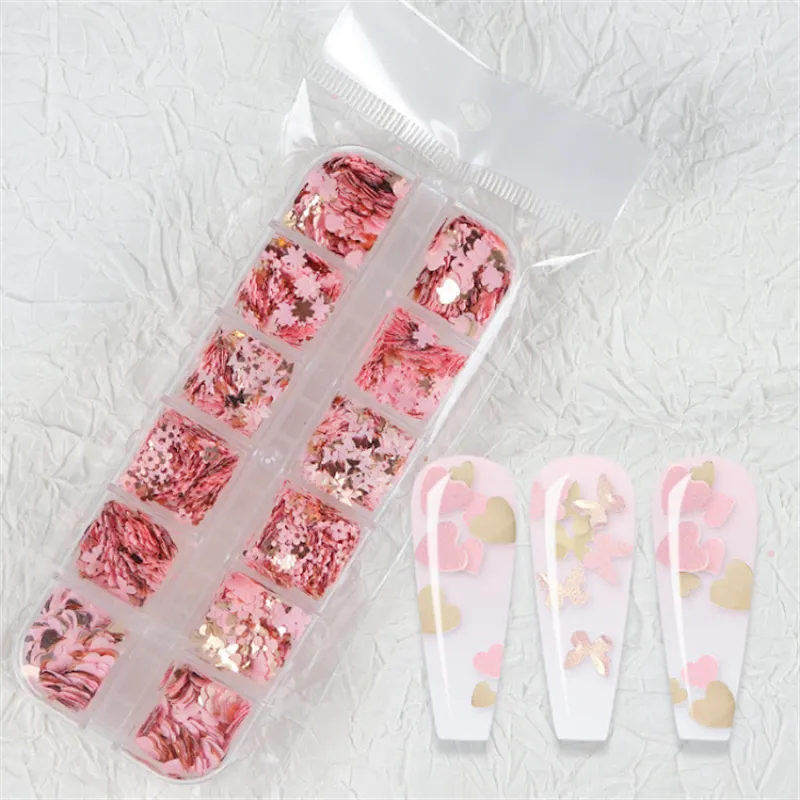 Butterfly Love Flower Rabbit Nail Sequins