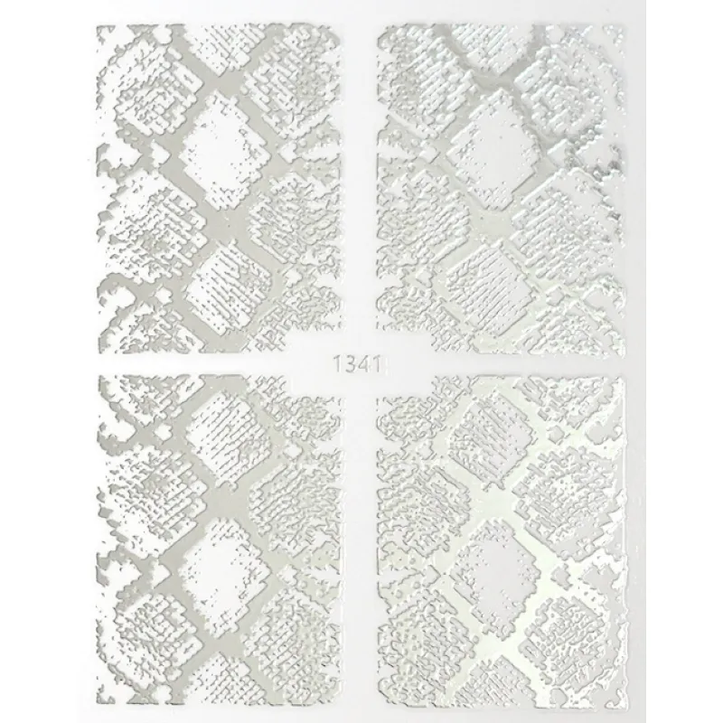 Animal Checkered Snakeskin Nail Stickers