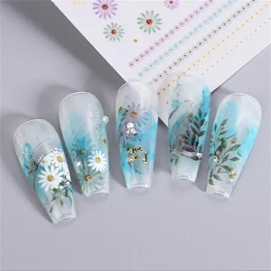 Watercolor Flower Nail Stickers