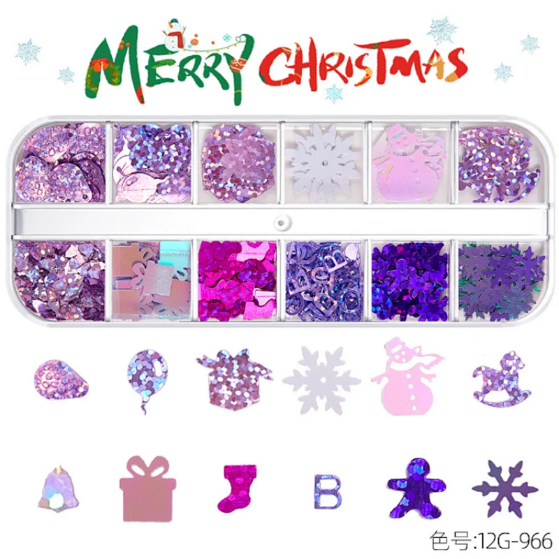 Christmas Nail Art Sequins  (960-977)