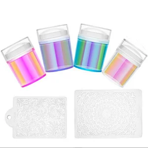 Clear head Jelly Nail Stamper