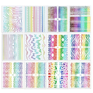 Animal Checkered Snakeskin Nail Stickers