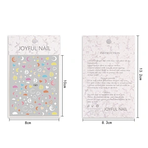 Dreamy Cloud/Moon/Stars/Shooting stars/Rainbow of Hearts Nail Stickers
