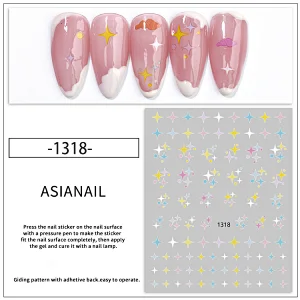 Dreamy Cloud/Moon/Stars/Shooting stars/Rainbow of Hearts Nail Stickers