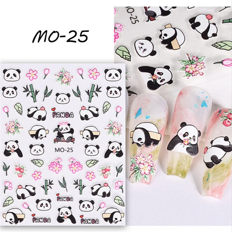 Cute Panda Nail Stickers