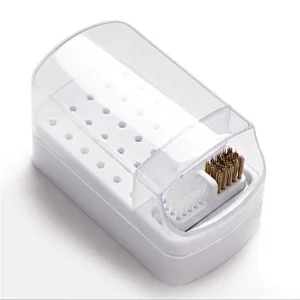 Drill Bits Storage Box With Brush