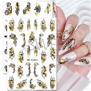 Black Gold Nail Stickers
