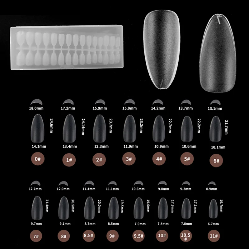 Short Frosted Nail Tips