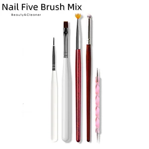 UV Gel Nail 5PCS Mix Brush