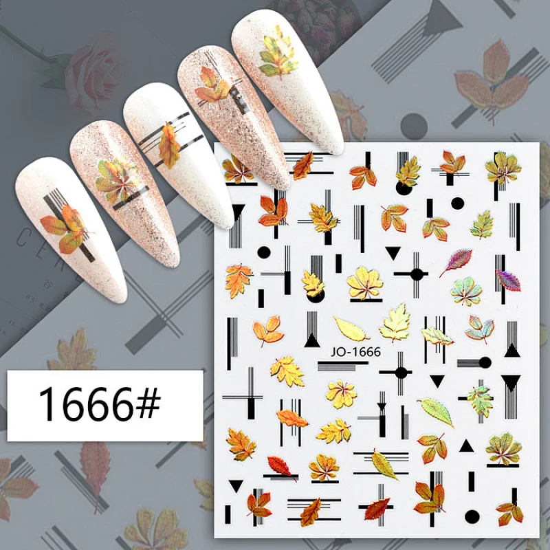 Spring Leaf Nail Sticker