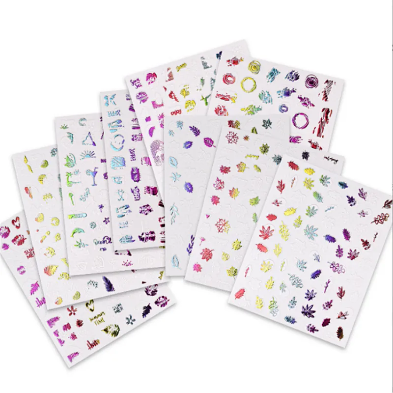 Summer Leaves Colorful  Beach Nail Stickers