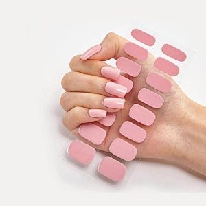Full Back Adhesive Solid Color Nail Stickers