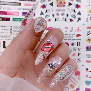Waterproof Valentine's Day Nail Stickers