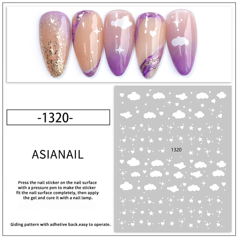 Dreamy Cloud/Moon/Stars/Shooting stars/Rainbow of Hearts Nail Stickers