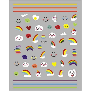 Dreamy Cloud/Moon/Stars/Shooting stars/Rainbow of Hearts Nail Stickers