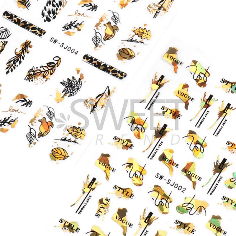 Black Gold Nail Stickers