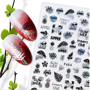 Professional Nail Supplies 3d Nail Art Design Free Sample UV Gel Lovely Nail Polish Stickers