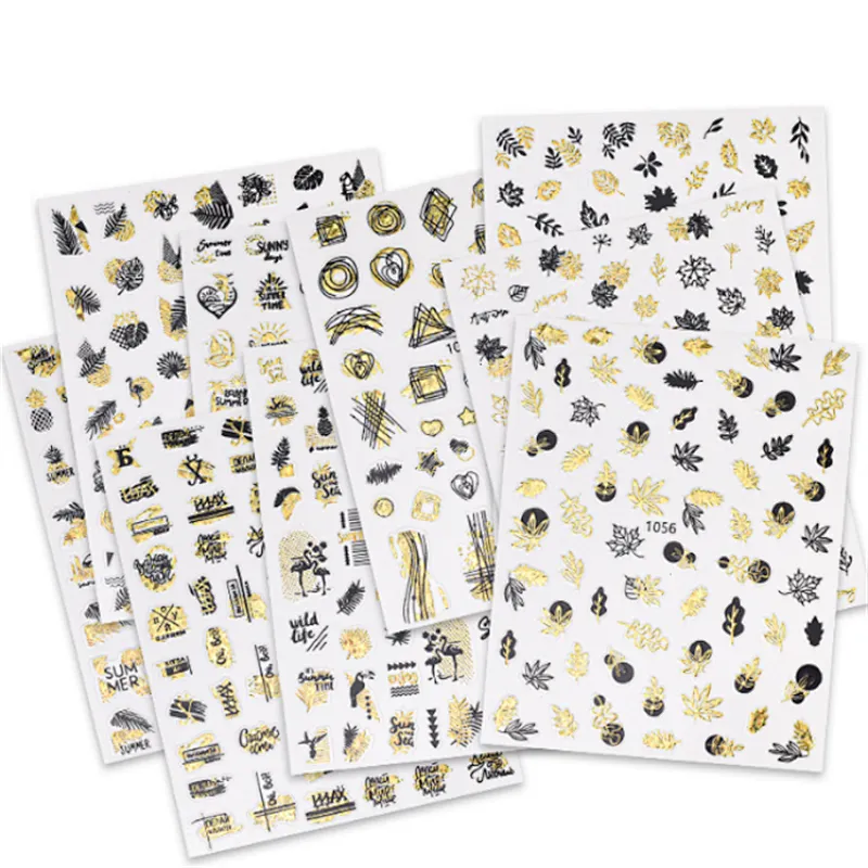Summer Leaves Colorful  Beach Nail Stickers