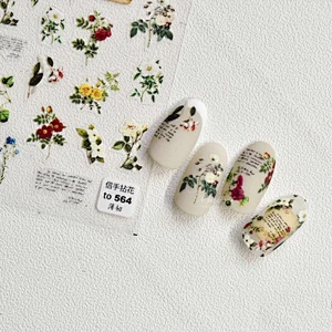 Spring Casually Picking Flowers Nail Stickers