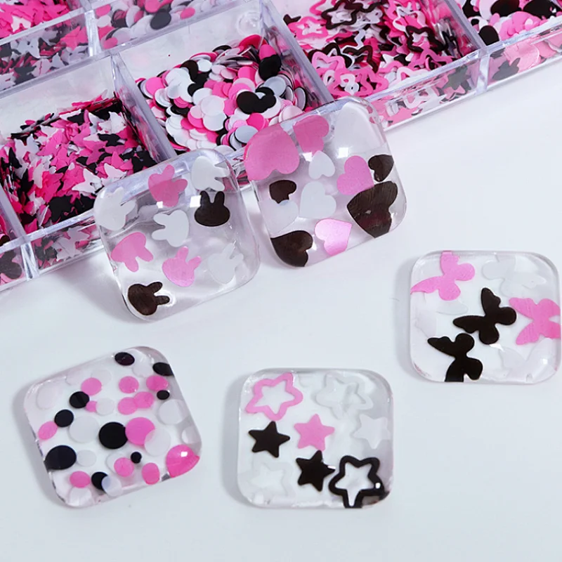 Butterfly Rabbit Heart Butterfly Nail Sequins