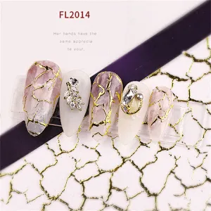 3D Lace Gilded Flower Nail Stickers