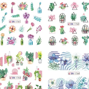 Flower Water Transfer Nail Sticker