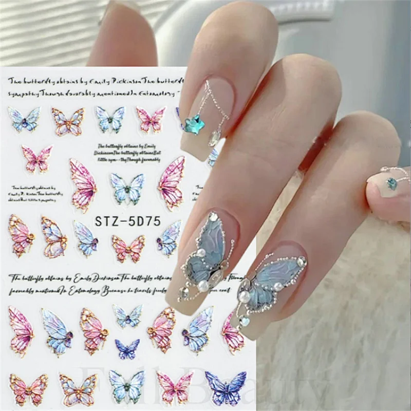 5D Butterfly Nail Stickers
