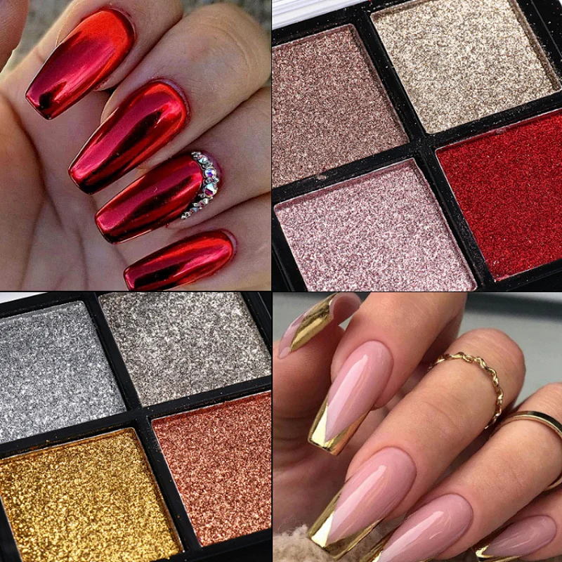 4 Grids Glitter Powder