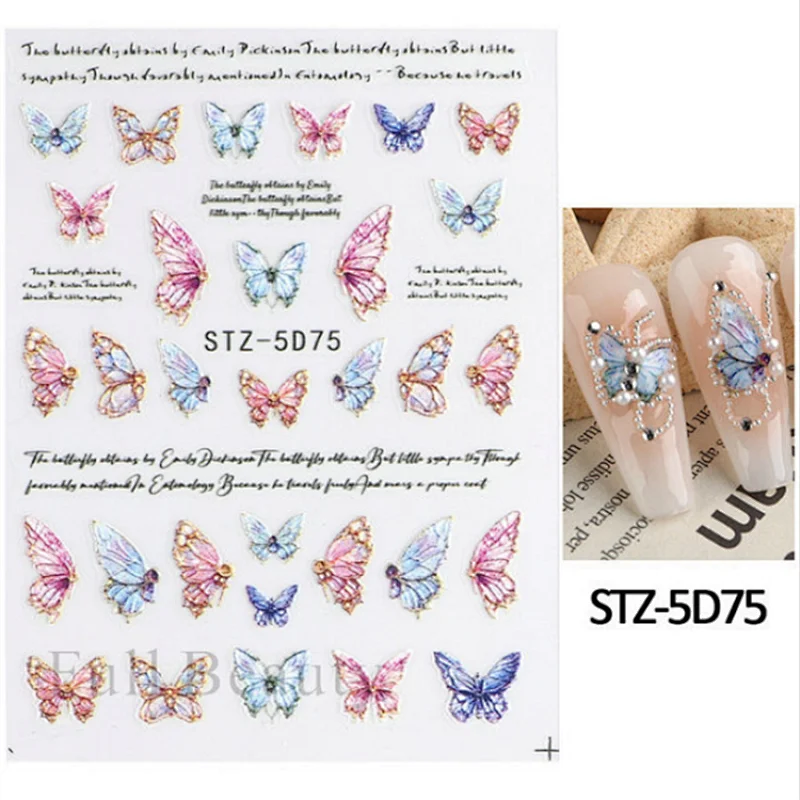 5D Butterfly  Nail Stickers