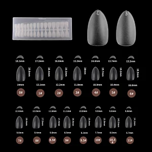Frosted short T Nail Tips