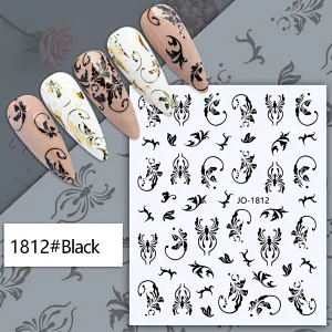 Gold Plated Retro Bohemian Totem Nail Stickers