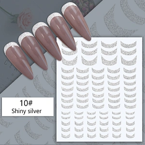 Gold and Silver Star Cure Love Nail Stickers
