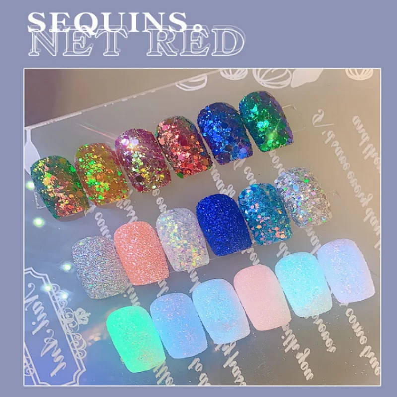 Laser Multi Color Nail Sequins