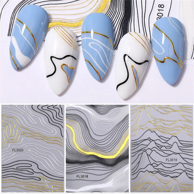 Striped Nail Stickers