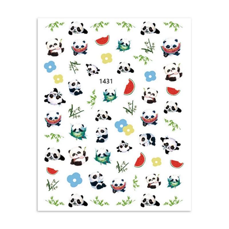 Cute Panda Nail Stickers