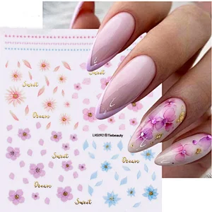 Watercolor Flower Nail Stickers