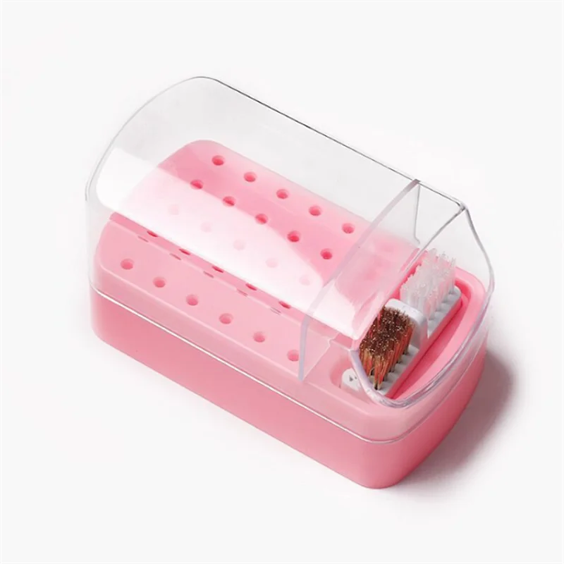 Drill Bits Storage Box With Brush