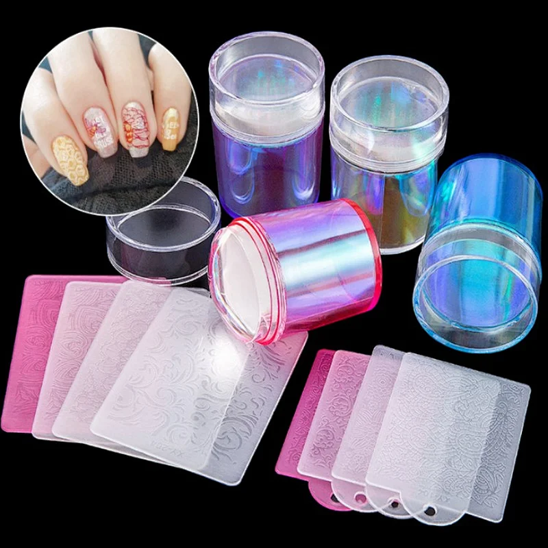 Clear head Jelly Nail Stamper