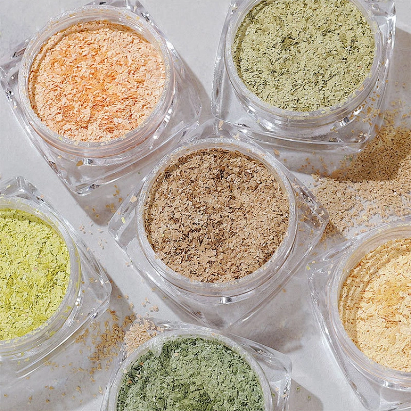 6 Color Macaron Nail Sawdust Powder