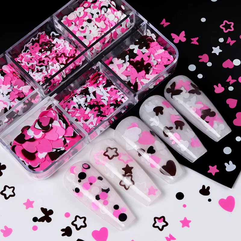 Butterfly Rabbit Heart Butterfly Nail Sequins