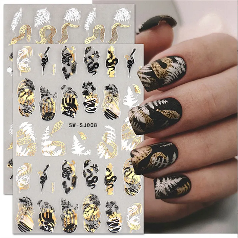 Black Gold Nail Stickers