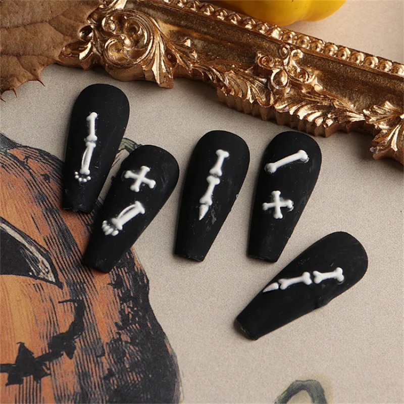 Halloween 5D Spider Web Pumpkin Skull  Nail Stickers