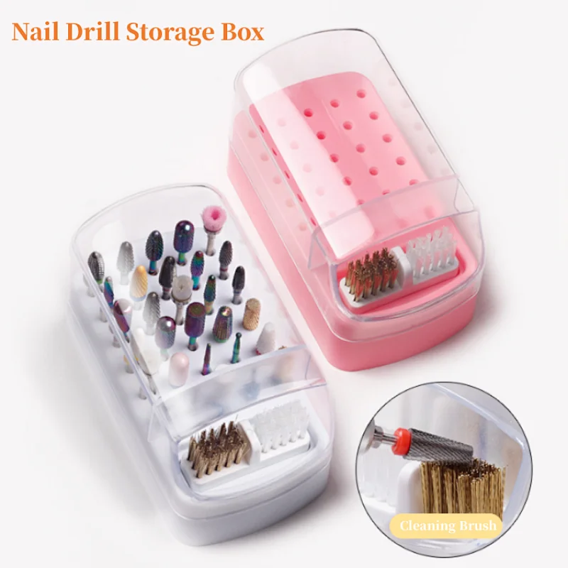 Drill Bits Storage Box With Brush
