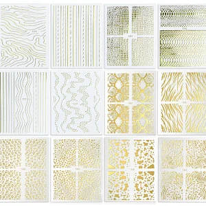 Animal Checkered Snakeskin Nail Stickers