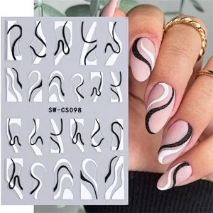 Anomalous Line Nail Stickers
